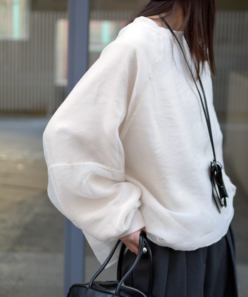 Marient(マリエント)の「シアーレイヤードポンチPO(Tシャツ/カットソー・レディース・アイボリー/ブラック・FREE)」の2枚目の写真