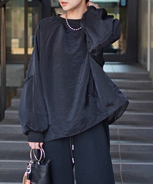 Marient(マリエント)の「シアーレイヤードポンチPO(Tシャツ/カットソー・レディース・アイボリー/ブラック・FREE)」の6枚目の写真