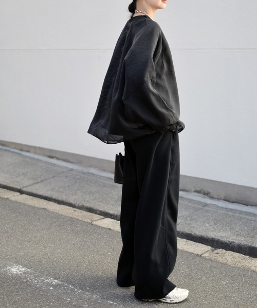 Marient(マリエント)の「シアーレイヤードポンチPO(Tシャツ/カットソー・レディース・アイボリー/ブラック・FREE)」の8枚目の写真