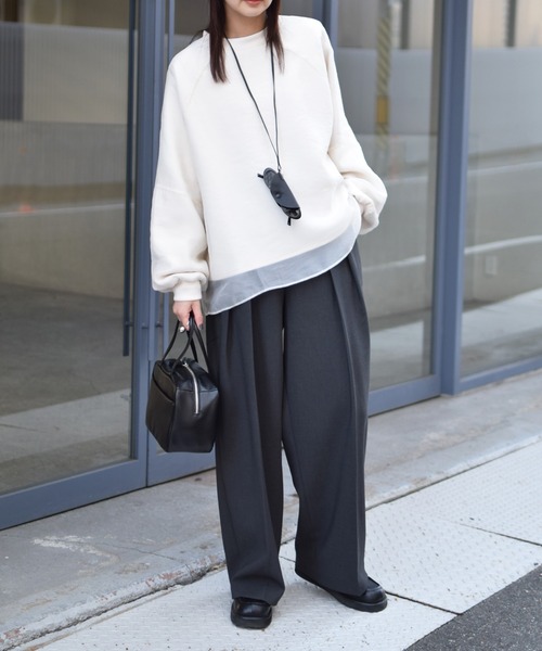 Marient(マリエント)の「シアーレイヤードポンチPO(Tシャツ/カットソー・レディース・アイボリー/ブラック・FREE)」の15枚目の写真