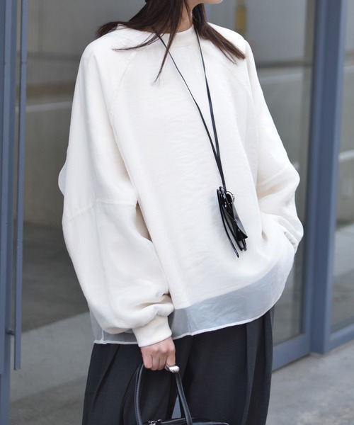 Marient(マリエント)の「シアーレイヤードポンチPO(Tシャツ/カットソー・レディース・アイボリー/ブラック・FREE)」の16枚目の写真