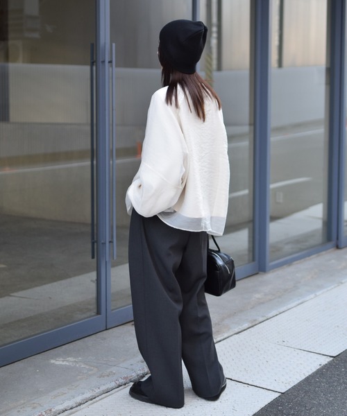 Marient(マリエント)の「シアーレイヤードポンチPO(Tシャツ/カットソー・レディース・アイボリー/ブラック・FREE)」の20枚目の写真