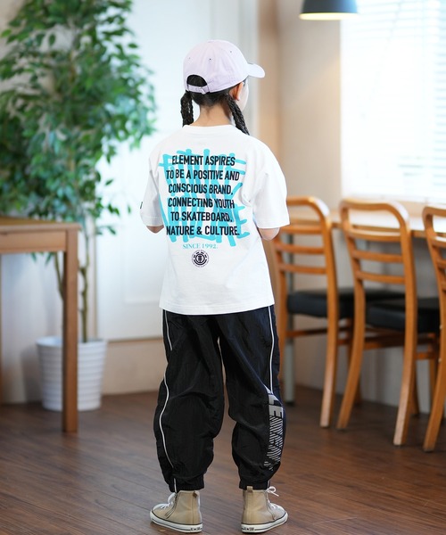 ELEMENT（エレメント）の「ELEMENT/エレメント LAYER TAGGING SS YOUTH キッズ Tシャツ BF025-232（Tシャツ/カットソー・キッズ・ホワイト×ブルー/ブラック×イエロー/ブルー系その他・160cm/130cm/140cm/150cm）」の5枚目の写真