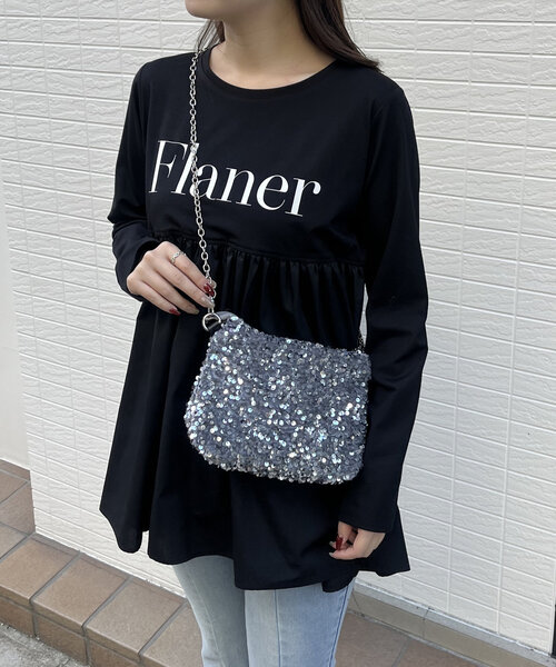 prose verse（プロズヴェール）の「スパンコールチェーンショルダーバッグ（ショルダーバッグ・レディース・シルバー/ブラック・FREE）」の12枚目の写真