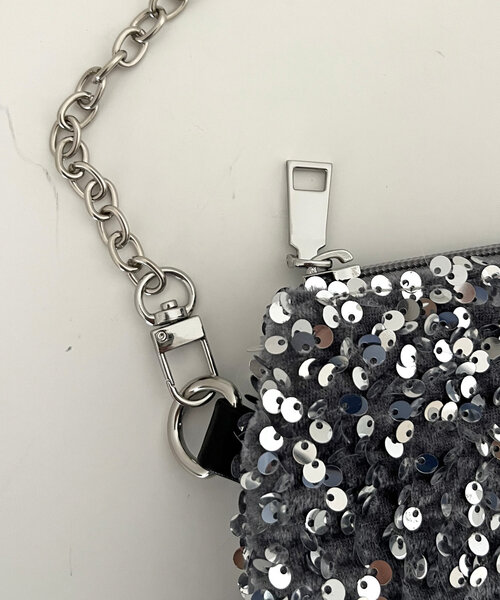 prose verse（プロズヴェール）の「スパンコールチェーンショルダーバッグ（ショルダーバッグ・レディース・シルバー/ブラック・FREE）」の16枚目の写真