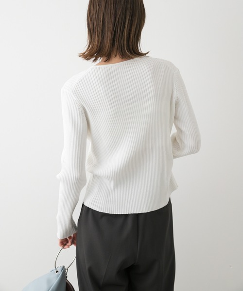 SENSE OF PLACE by URBAN RESEARCH（センスオブプレイスバイアーバンリサーチ）の「サイドタックコンパクトリブカーディガン（カーディガン/ボレロ・レディース・レッド/ブラウン/アイボリー・ONE）」の19枚目の写真