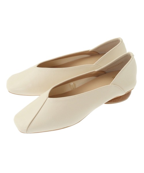 Green　Parks（グリーンパークス）の「・minia ウッドヒールパンプス（パンプス・レディース・アイボリー/ブラック・S/M/L/LL）」の10枚目の写真