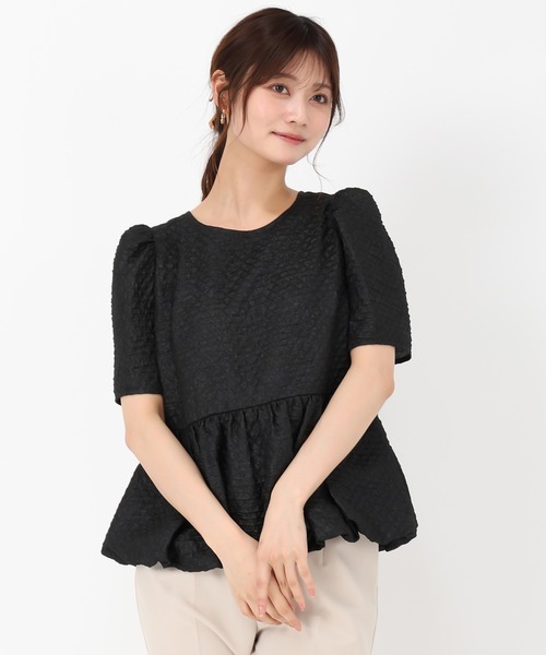 MISCH MASCH(ミッシュマッシュ)の「バルーンペプラムブラウス(シャツ/ブラウス・レディース・ホワイト/ブラック/ブルー・フリ-)」の14枚目の写真