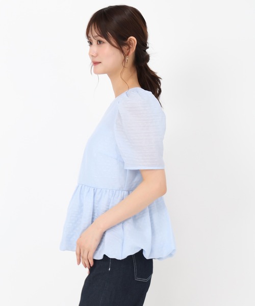 MISCH MASCH(ミッシュマッシュ)の「バルーンペプラムブラウス(シャツ/ブラウス・レディース・ホワイト/ブラック/ブルー・フリ-)」の16枚目の写真