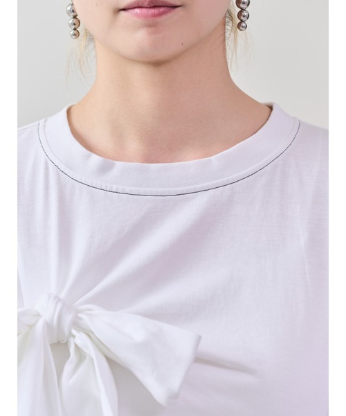 DOLLUPOOPS(ドールアップウップス)の「フロントリボン配色ステッチワンピース(ワンピース・レディース・ブルー/ブラック/カーキ/オフホワイト・38)」の11枚目の写真