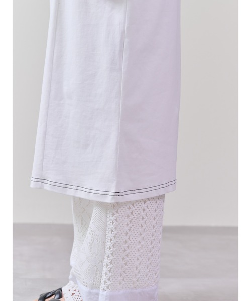 DOLLUPOOPS(ドールアップウップス)の「フロントリボン配色ステッチワンピース(ワンピース・レディース・ブルー/ブラック/カーキ/オフホワイト・38)」の15枚目の写真