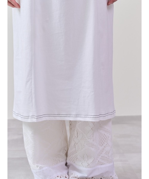 DOLLUPOOPS(ドールアップウップス)の「フロントリボン配色ステッチワンピース(ワンピース・レディース・ブルー/ブラック/カーキ/オフホワイト・38)」の19枚目の写真