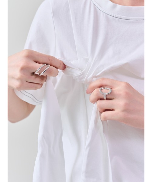 DOLLUPOOPS(ドールアップウップス)の「フロントリボン配色ステッチワンピース(ワンピース・レディース・ブルー/ブラック/カーキ/オフホワイト・38)」の21枚目の写真