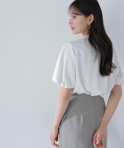 natural beauty basic バルーンスリーブボウタイブラウス バルーンスリーブボウタイブラウス | NATURAL BEAUTY BASIC