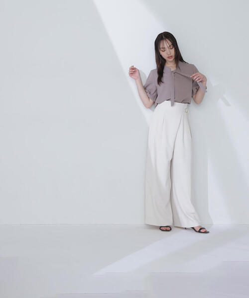natural beauty basic バルーンスリーブボウタイブラウス ナチュラルビューティーベーシック NATURAL BEAUTY BASIC