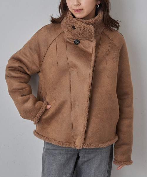 セール】【STUDIO AR】MALLOW リバーシブル ボア×フェイクムートン