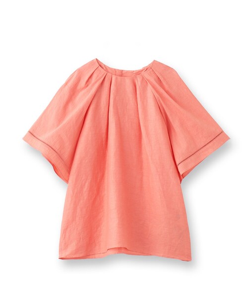 UNTITLED(アンタイトル)の「【セットアップ可能】リネン混 タックブラウス(シャツ/ブラウス・レディース・ブラウン系その他/ライトベージュ/ライトオレンジ系/オフホワイト/チャコールグレー/ブルー/パープル系4・00/01/02/03/04/44/46/48/50)」の8枚目の写真