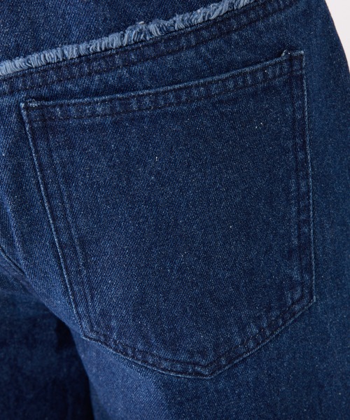 Seemi. byNICECLAUP（ シーミーバイナイスクラップ）の「【Seemi.】ワイドデニムパンツ（デニムパンツ・レディース・ネイビー/ブルー・SMALL/MEDIUM）」の10枚目の写真