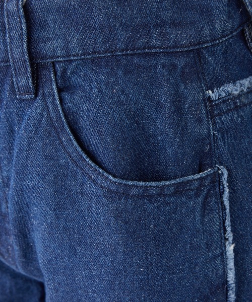 Seemi. byNICECLAUP（ シーミーバイナイスクラップ）の「【Seemi.】ワイドデニムパンツ（デニムパンツ・レディース・ネイビー/ブルー・SMALL/MEDIUM）」の9枚目の写真