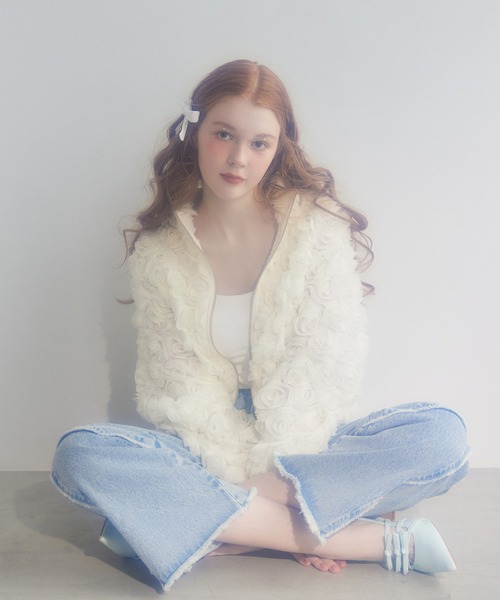 Seemi. byNICECLAUP（ シーミーバイナイスクラップ）の「【Seemi.】ワイドデニムパンツ（デニムパンツ・レディース・ネイビー/ブルー・SMALL/MEDIUM）」の16枚目の写真