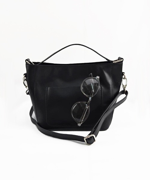 Marie-Louise(マリ-・ルイ-ズ)の「【Marie-Louise/マリールイーズ】レザーショルダーバッグ/#MLS-B035(ショルダーバッグ・レディース・ブラック/オフホワイト・FREE)」の8枚目の写真