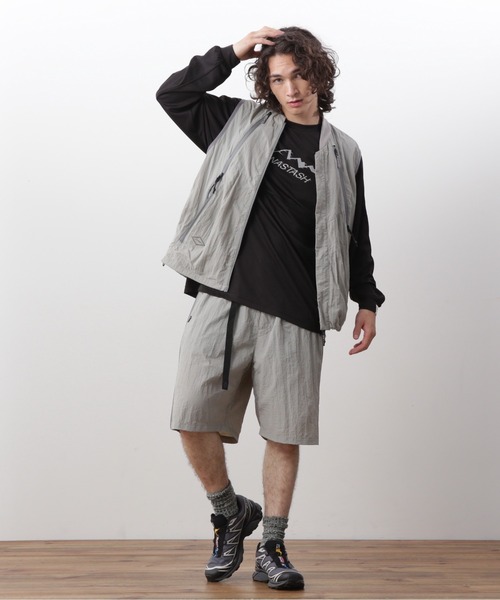 MANASTASH（マナスタッシュ）の「MANASTASH/マナスタッシュ/EXTRA MILE BREEZE VEST（ベスト・メンズ・ライトグレー/ブラック/セージグリーン・S/M/L/XL）」の13枚目の写真