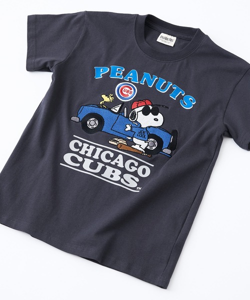 MLB（メジャーリーグベースボール）の「【PEANUTS×MLB】オリジナルデザイン KIDS Ｔシャツ ヤンキース ドジャース カブス 130 140 150 160 親子お揃いコーデ（Tシャツ/カットソー・キッズ・ホワイト系その他/ベージュ系その他/ホワイト系その他3/ブラック系その他3/ホワイト系その他2/ブルー系その他2・130cm/140cm/160cm/150cm）」の4枚目の写真