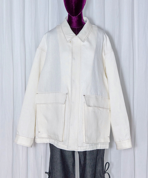 セール】SEEALL WORK JACKET SAU53 BL182：ジャケット（その他