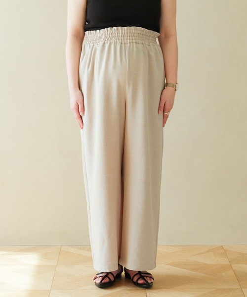 LEPSIM(レプシィム)の「【産前・産後対応】《リネンライクシリーズ》マタニティ/ギャザーワイドパンツ 290897(マタニティウェア/グッズ・レディース・ブラック/ベージュ/グリーン系その他・FREE)」の20枚目の写真
