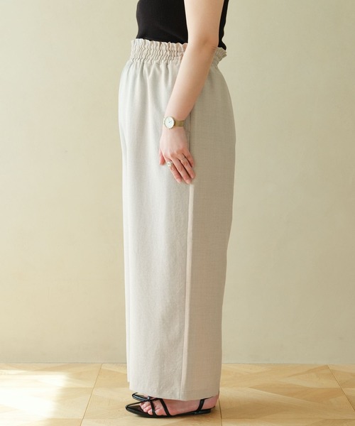 LEPSIM(レプシィム)の「【産前・産後対応】《リネンライクシリーズ》マタニティ/ギャザーワイドパンツ 290897(マタニティウェア/グッズ・レディース・ブラック/ベージュ/グリーン系その他・FREE)」の19枚目の写真