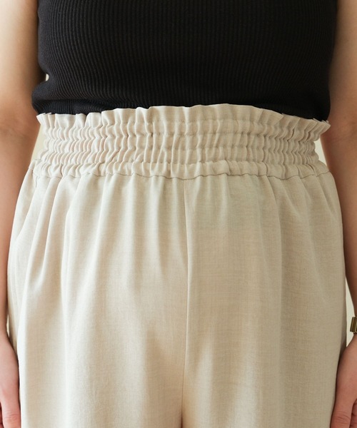 LEPSIM(レプシィム)の「【産前・産後対応】《リネンライクシリーズ》マタニティ/ギャザーワイドパンツ 290897(マタニティウェア/グッズ・レディース・ブラック/ベージュ/グリーン系その他・FREE)」の17枚目の写真