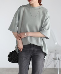 Fizz | モックネックゆったりダンボール半袖Tee(Tシャツ/カットソー)
