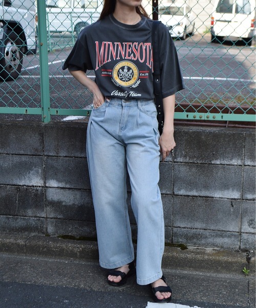 spiritoso(スピリトーゾ)の「【spiritoso】MINESOTAカレッジロゴTシャツ(Tシャツ/カットソー・メンズ・ホワイト系その他/ブラウン/チャコール・FREE)」の12枚目の写真