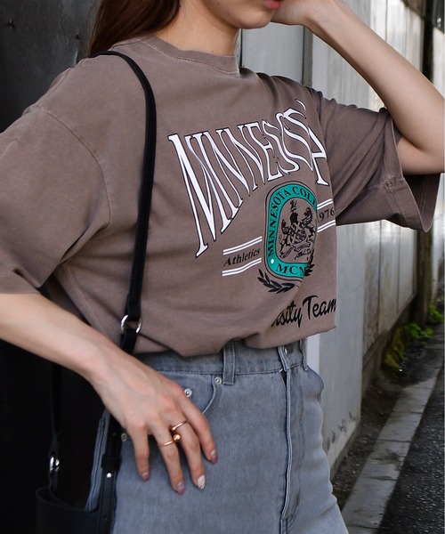 spiritoso(スピリトーゾ)の「【spiritoso】MINESOTAカレッジロゴTシャツ(Tシャツ/カットソー・メンズ・ホワイト系その他/ブラウン/チャコール・FREE)」の17枚目の写真