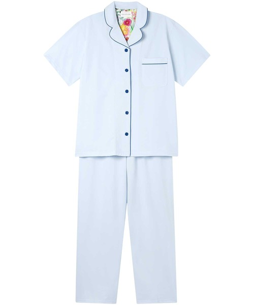 ルームウェア・パジャマ papier Verybrain jacket pale blue 24Wガーゼギンガム[長袖パジャマ] | KID BLUE OFFICIAL ONLINE STORE