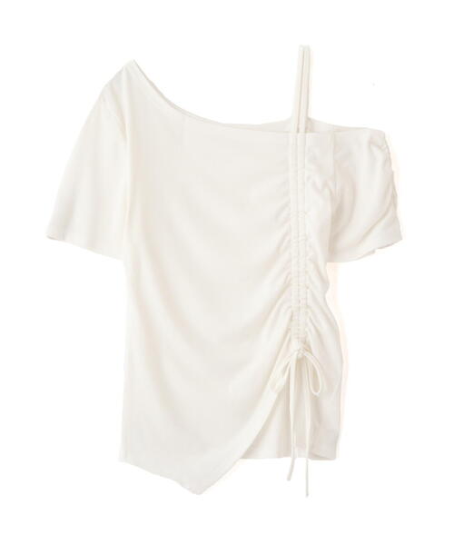 FREE'S MART（フリーズマート）の「◆ワンショルシャーリング半袖カットソー（Tシャツ/カットソー・レディース・ホワイト/グリーン/ブラック・FREE）」の22枚目の写真