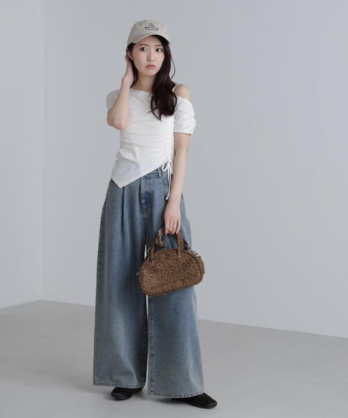 FREE'S MART（フリーズマート）の「◆ワンショルシャーリング半袖カットソー（Tシャツ/カットソー・レディース・ホワイト/グリーン/ブラック・FREE）」の12枚目の写真