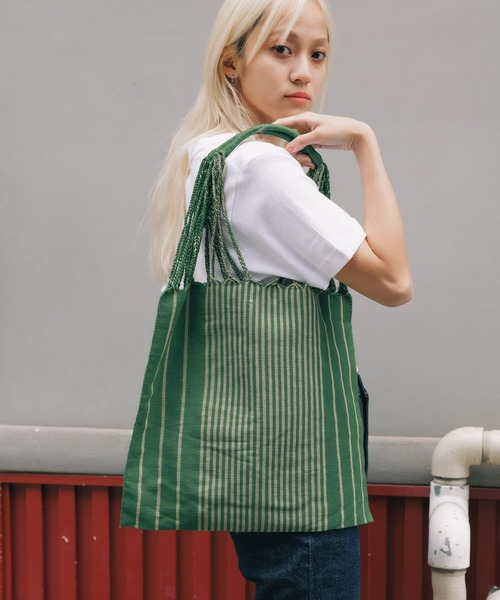 OJO DE MEX(オホデメックス)の「OJO DE MEX/オホデメックス Cotton Fold bag L フォールドトートバック 秋物 秋服 2026年秋冬(トートバッグ・レディース・イエロー/ピンク/グリーン/カーキブラウン・FREE)」の3枚目の写真