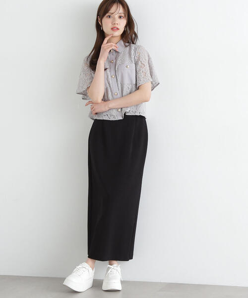 PROPORTION BODY DRESSING(プロポーションボディドレッシング)の「レースシャツ / 1215110510(シャツ/ブラウス・レディース・グレー/ホワイト・SMALL/MEDIUM)」の7枚目の写真