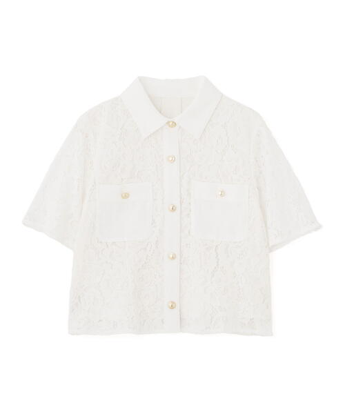 PROPORTION BODY DRESSING(プロポーションボディドレッシング)の「レースシャツ / 1215110510(シャツ/ブラウス・レディース・グレー/ホワイト・SMALL/MEDIUM)」の8枚目の写真