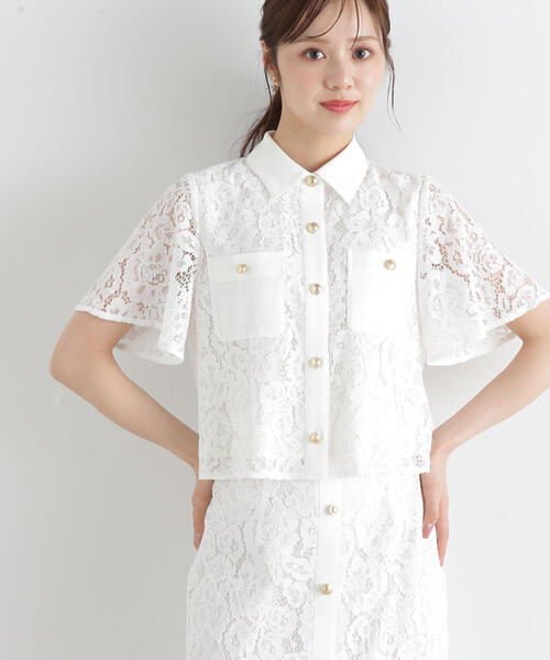 PROPORTION BODY DRESSING(プロポーションボディドレッシング)の「レースシャツ / 1215110510(シャツ/ブラウス・レディース・グレー/ホワイト・SMALL/MEDIUM)」の17枚目の写真