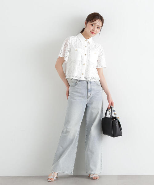 PROPORTION BODY DRESSING(プロポーションボディドレッシング)の「レースシャツ / 1215110510(シャツ/ブラウス・レディース・グレー/ホワイト・SMALL/MEDIUM)」の18枚目の写真