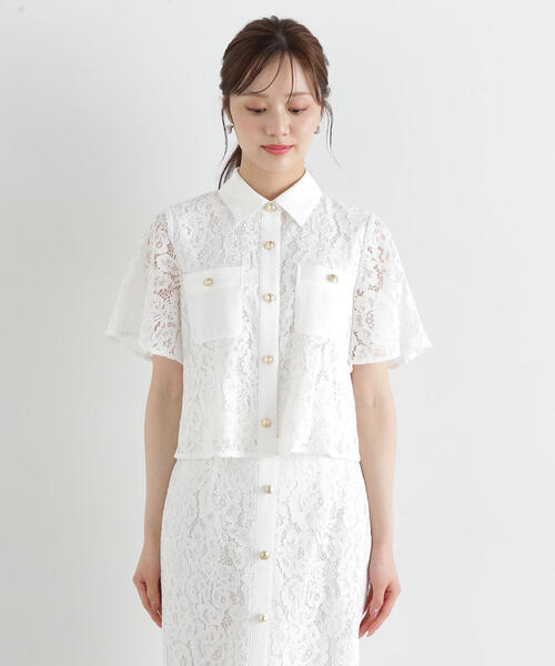 PROPORTION BODY DRESSING(プロポーションボディドレッシング)の「レースシャツ / 1215110510(シャツ/ブラウス・レディース・グレー/ホワイト・SMALL/MEDIUM)」の20枚目の写真