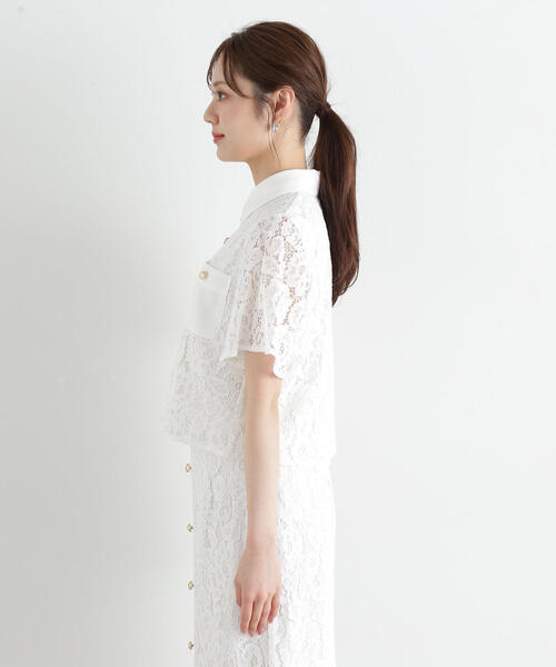 PROPORTION BODY DRESSING(プロポーションボディドレッシング)の「レースシャツ / 1215110510(シャツ/ブラウス・レディース・グレー/ホワイト・SMALL/MEDIUM)」の22枚目の写真