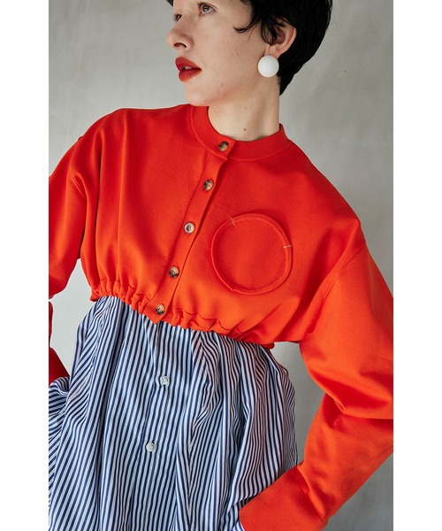 カーディガン HEM GATHER SHORT KNIT CD レディース OMMO カーディガン HEM GATHER SHORT KNIT CD レディース