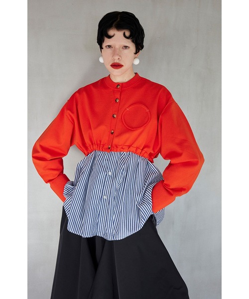 カーディガン HEM GATHER SHORT KNIT CD レディース HEM GATHER SHORT KNIT CD（カーディガン/ボレロ）｜OMMO