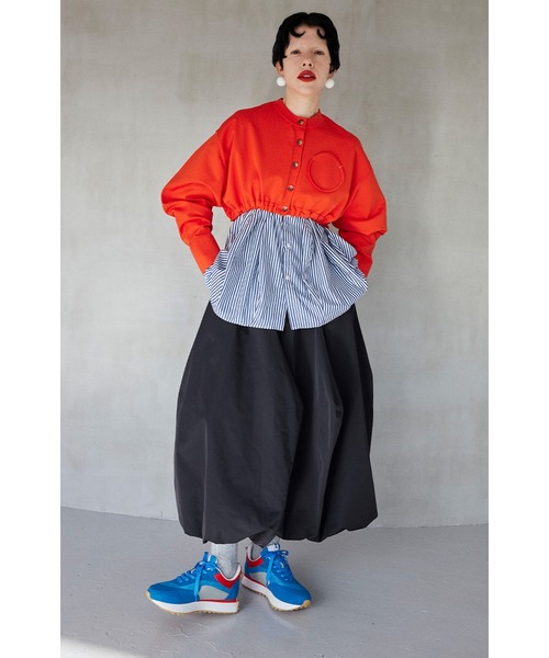 カーディガン HEM GATHER SHORT KNIT CD レディース OMMO カーディガン HEM GATHER SHORT KNIT CD レディース