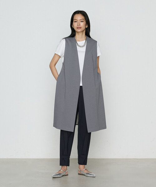 COMME CA（コムサ）の「TCポンチ ジレ（ベスト・レディース・グレー/ブラック・9号）」の4枚目の写真