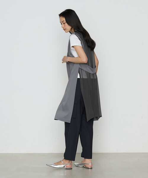 COMME CA（コムサ）の「TCポンチ ジレ（ベスト・レディース・グレー/ブラック・9号）」の6枚目の写真