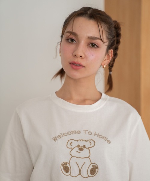 Nu(ニュー)の「【Nu】ベア Tシャツ(Tシャツ/カットソー・レディース・オフホワイト/ブラック/ベージュ・M)」の20枚目の写真